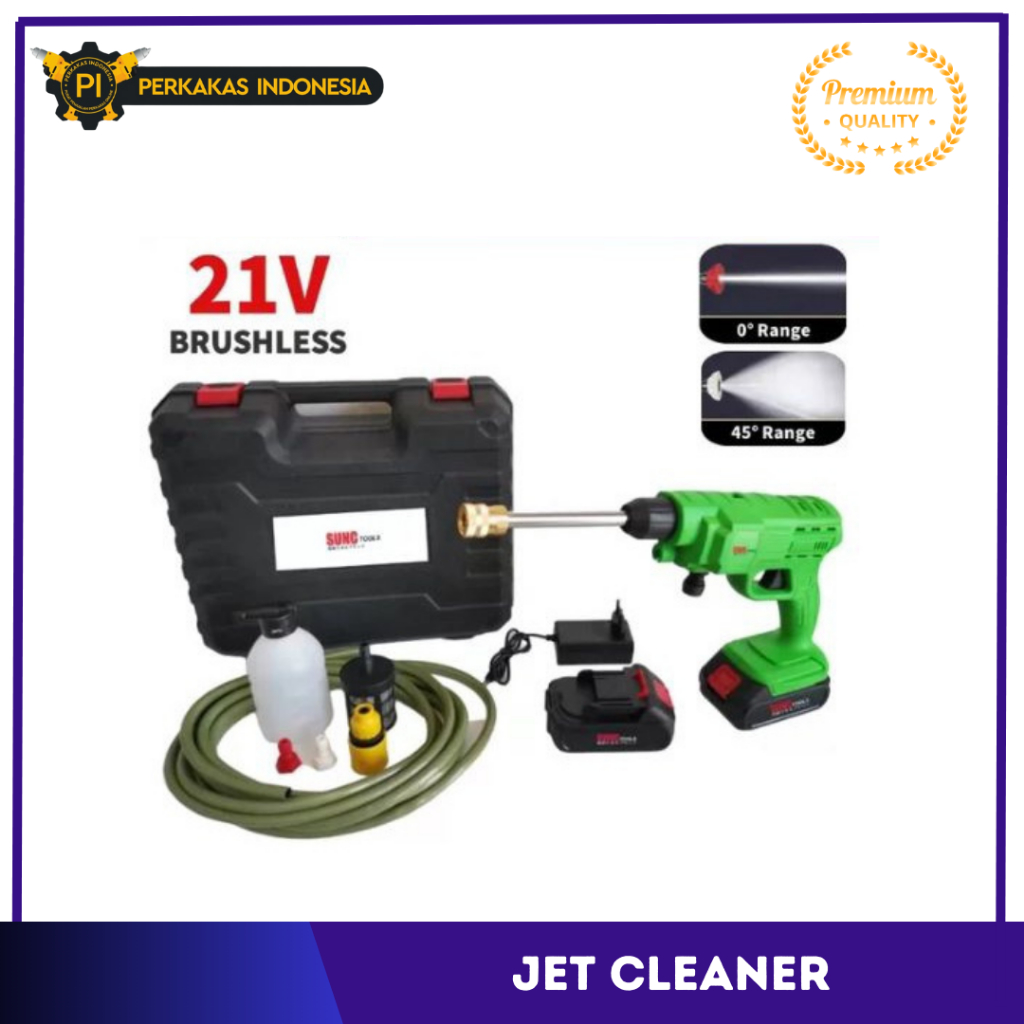 Cordless Jet Cleaner SUNC TOOLS 21V Mesin Steam Baterai Portable Cuci Mobil Sepeda Motor Batrai Batr