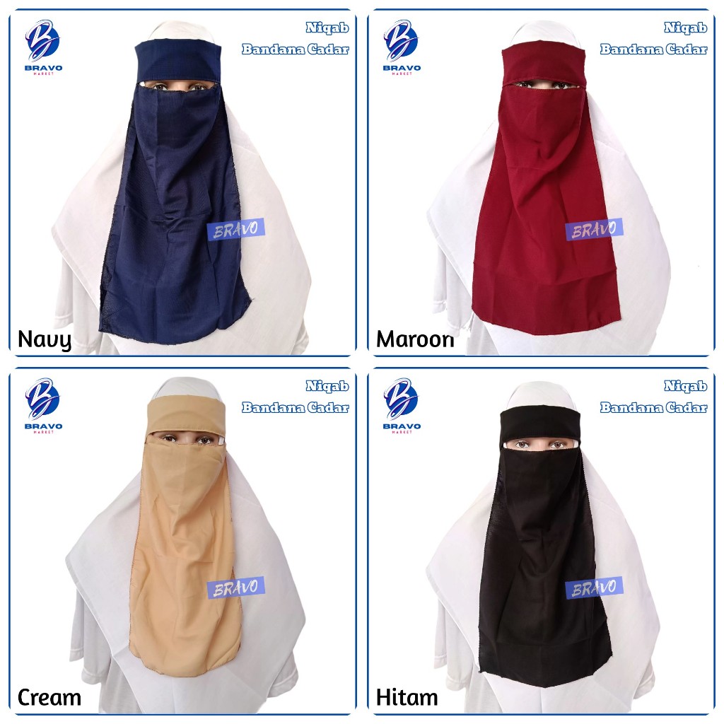 Niqab Bandana Niqab Cadar Niqab Yaman Niqob Warna Murah