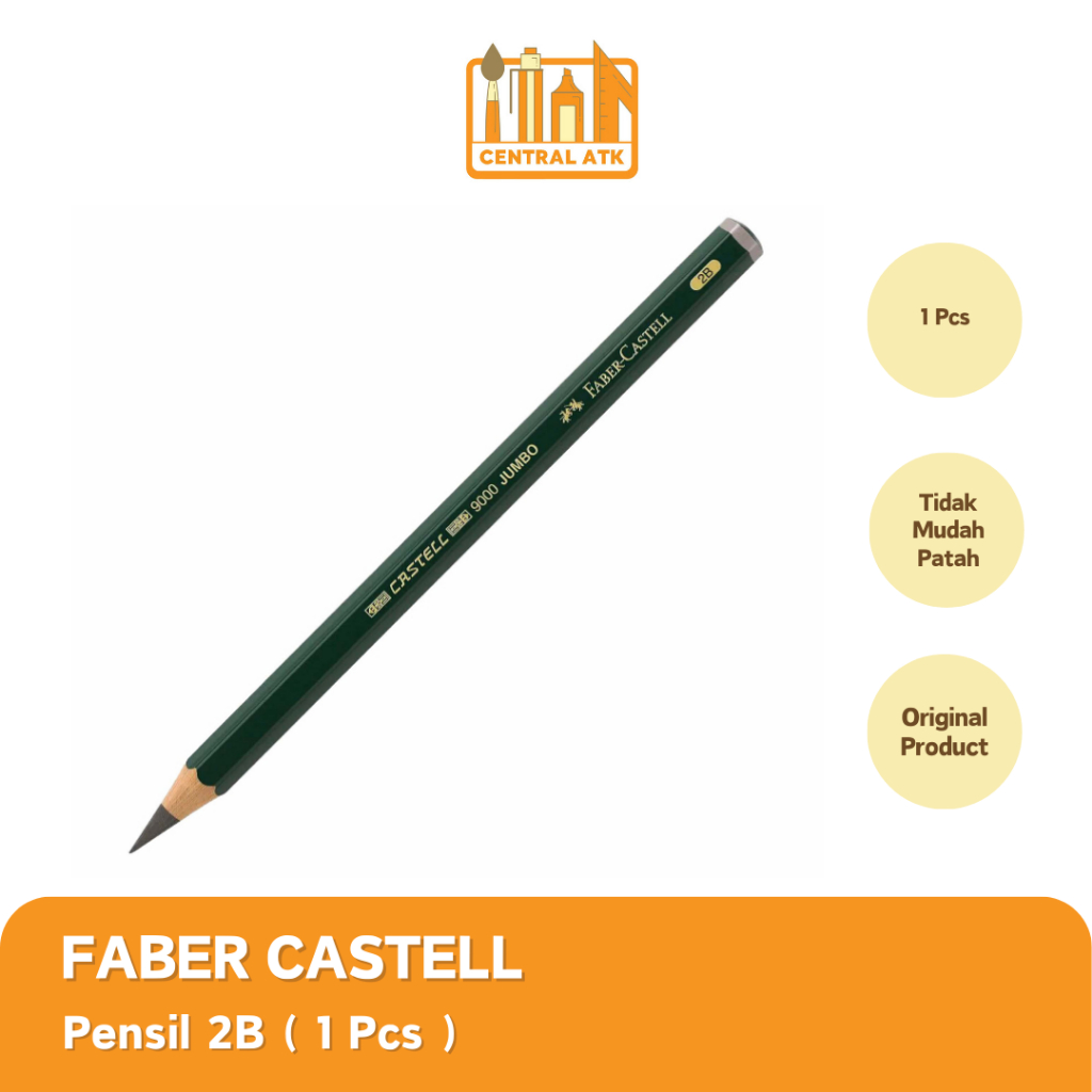 

PENCIL / PENSIL FABER CASTELL 2B ( 1 PCS )