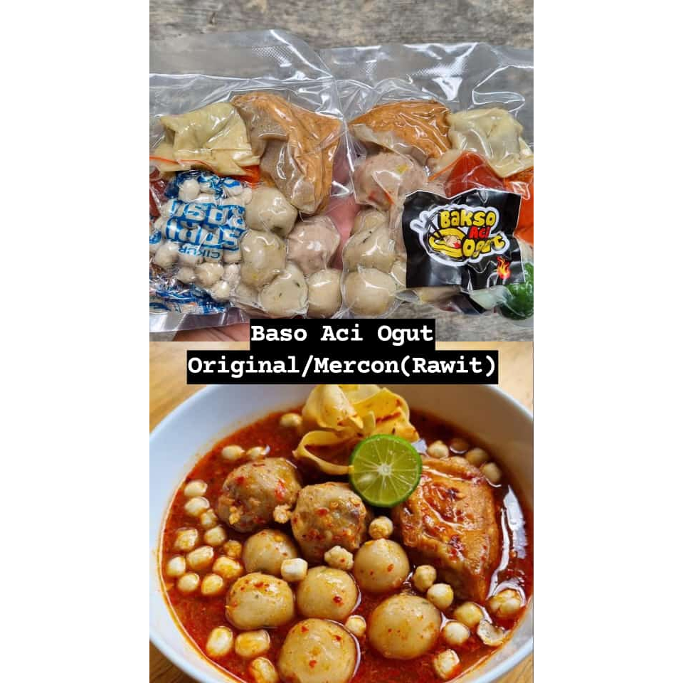 

Baso aci ogut original / mercon / tulang rangu bakso aci kuah frozenfood