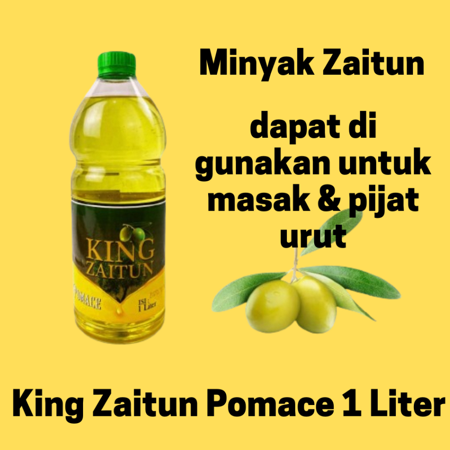 

Minyak Zaitun King Pomace 1 Liter OIlve Oil Jaitun Syifa Herbal Alami