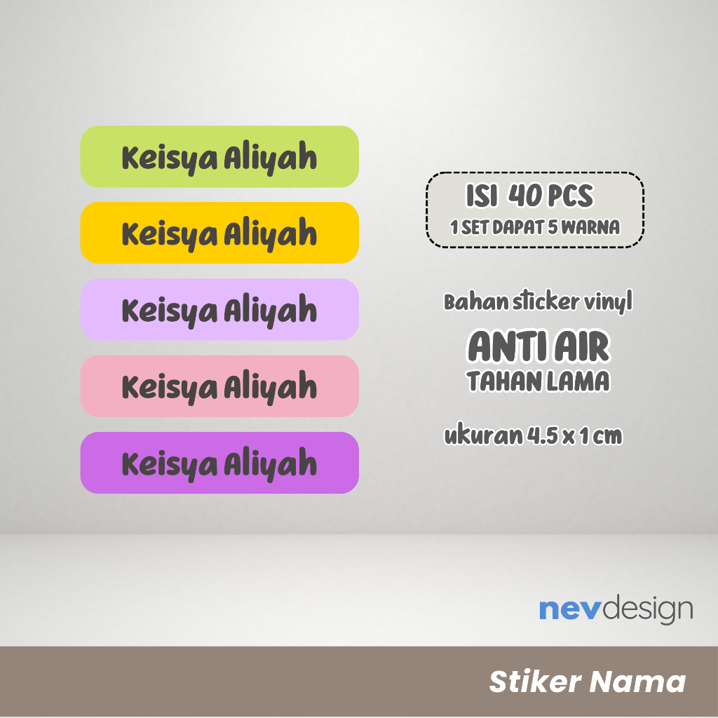 

Stiker Nama Alat Tulis Sekolah - Buku - Minimalis - Custom Anti Air Waterproof - SN3-001 - Nev Design