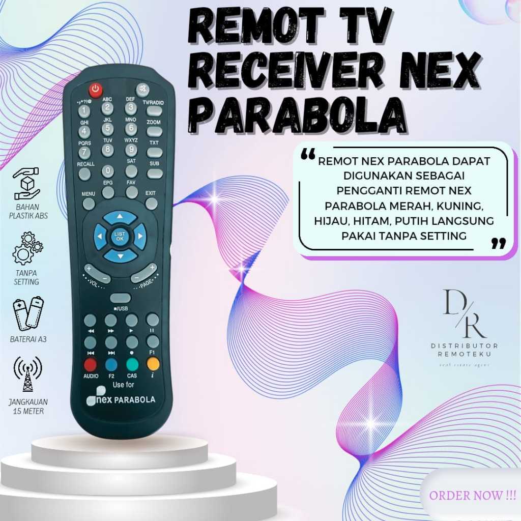 Remote STB Nex Parabola Kuning Dangdut / Remot Set Top Box NexParabola Kuning Dangdut