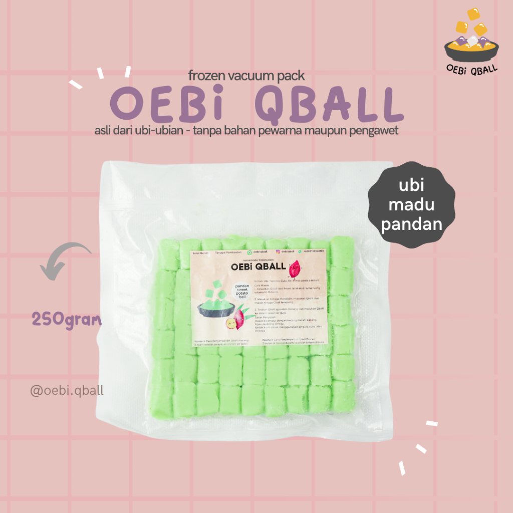 

Taroball hijau Taiwan 芋圓 frozen homemade 250gram