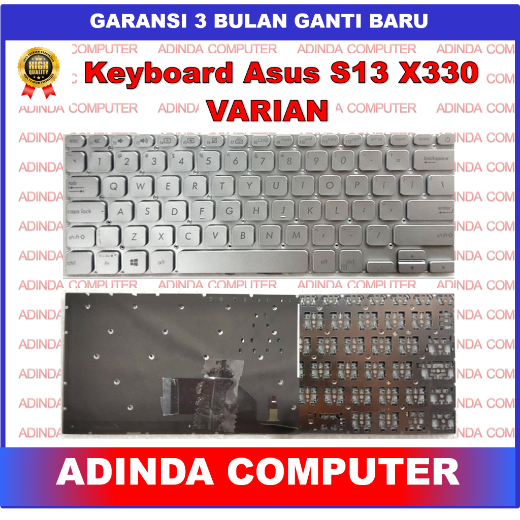 Keyboard Asus Vivobook S13 X330 S333 S333E S333EA S333F S333FA S333J S333JA S333JP S333JQ Silver Bac