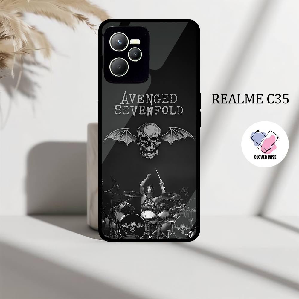 [TH11]  Case Glossy Case | REALME C35 | CASE KEKINIAN LUCU |  Casing Hp Kilau Motif AVENGED SEVENFOL