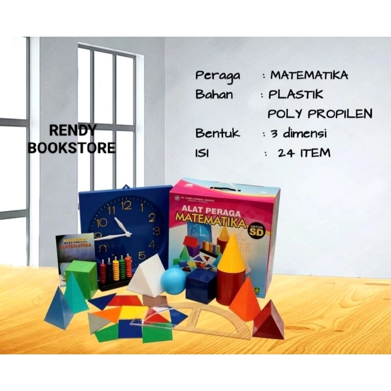 

Kit alat peraga matematika SD pendidikan bangun ruang 24 item