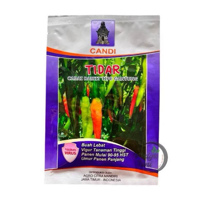 Benih Cabe Rawit Tidar 10gr Cap candi Original