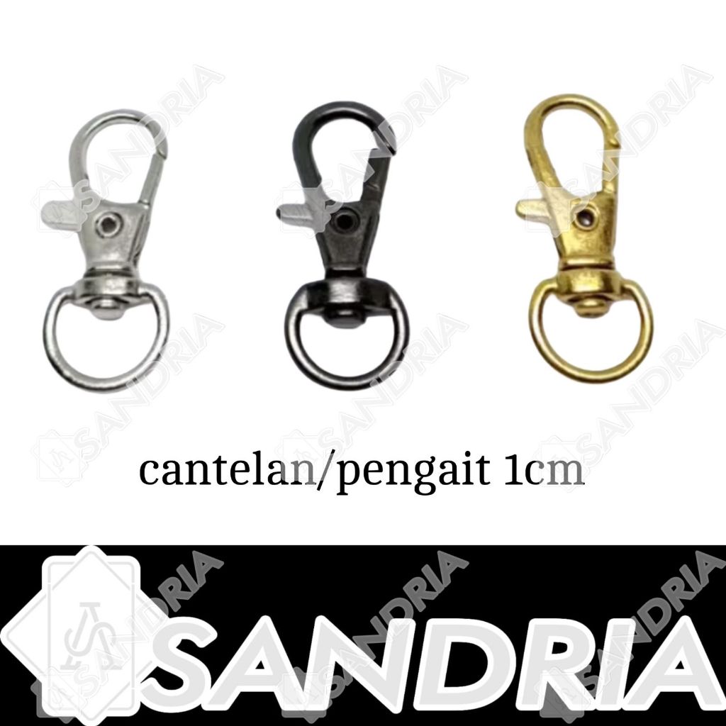 Aksesoris Cantelan Putar / Pengait / Gantungan 1cm untuk Accesories Tas,Kunci dll