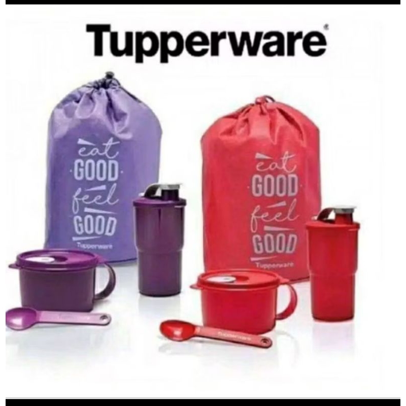 red blush Tupperware