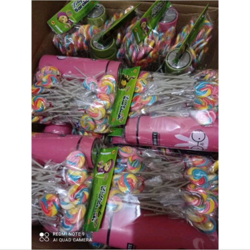 

permen lolipop isi 60 gratis botol minum