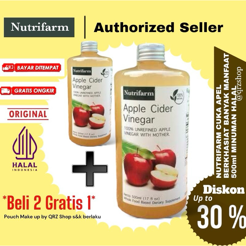 

NUTRIFARM Cuka Apel Terbaik Minuman Halal Sehat Berkhasiat Kaya Manfaat 500ml Untuk Kesehatan Tubuh dan Kulit