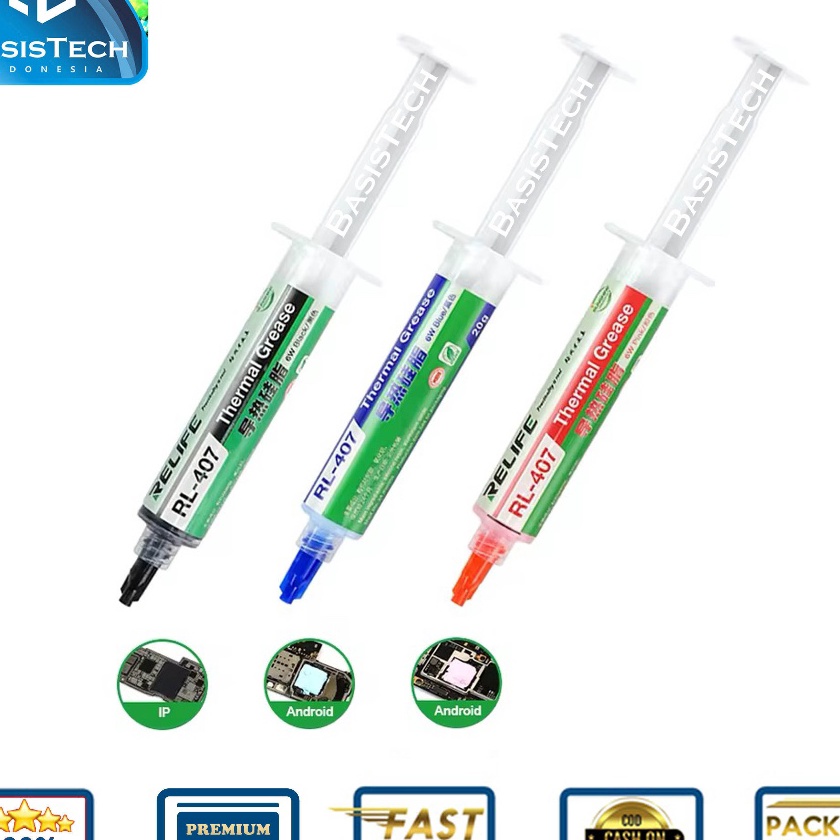 Cepat PASTA SILIKON PLESTER PENDINGIN IC CPU GPU CHIP RELIFE RL47 THERMAL GREASE