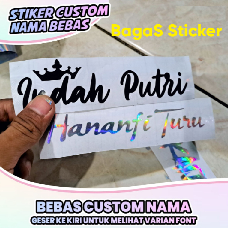 

Stiker Nama Custom 1000 an