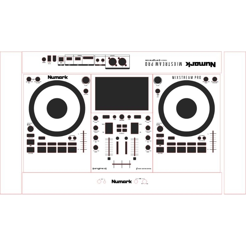 sticker pelindung DJ musik NUMARK MIXSTREAM PRO+