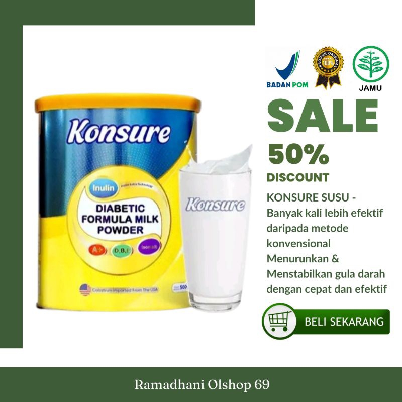 

NEW KEMASAN || SUSU KONSURE SUSU UNTUK DIABETES KENCING MANIS DAN GULA DARAH