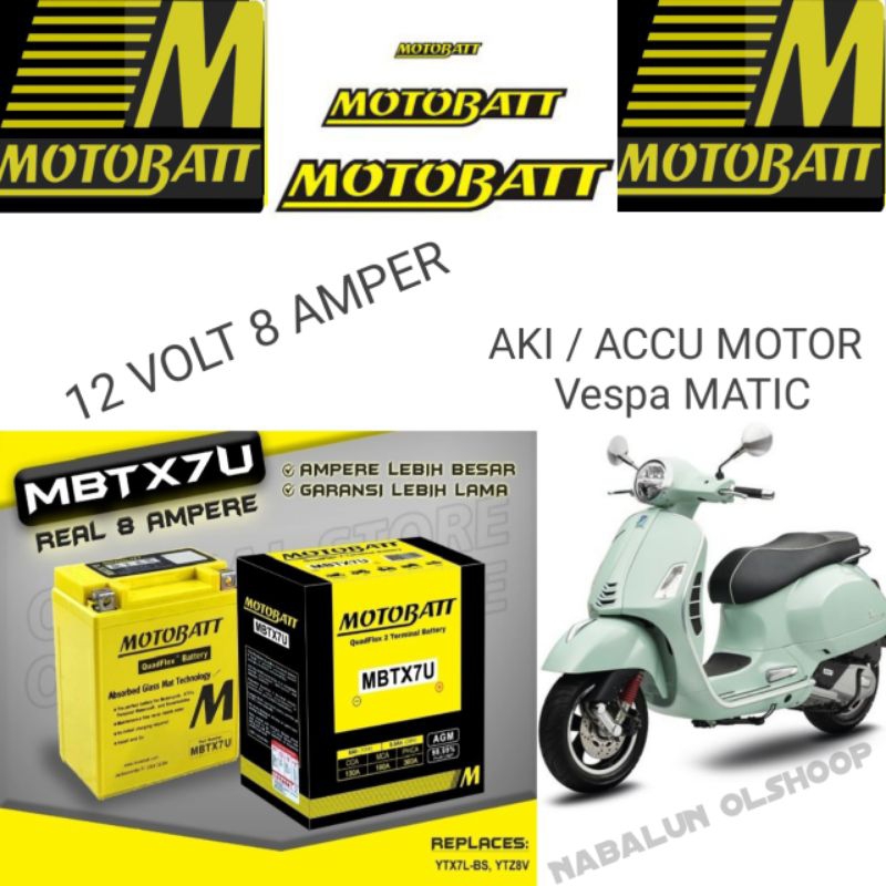 AKI MOTOR VESPA LX150  SPRINT PRIMAVERA AKI MOTOBATT ORIGINAL