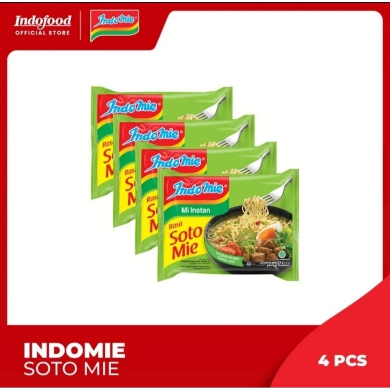 

Indomie Mi Instan Soto Mie 70g x 4pcs