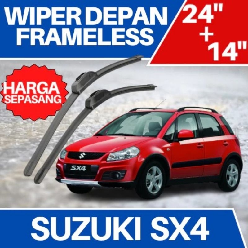 Wiper Mobil Frameles Suzuki SX4 Karet Wiper Mobil 1 set Mobil SX4 Suzuki