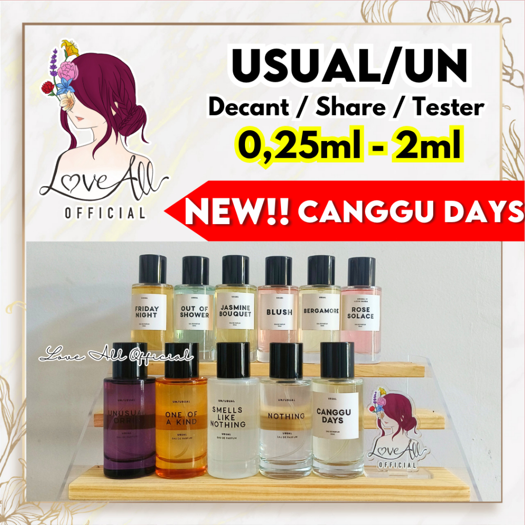 USUSAL / UNUSUAL 0,25 ml -2 ml ❤️ Decant Share in Bottle Tester Canggu Days Smells Like Nothing One 