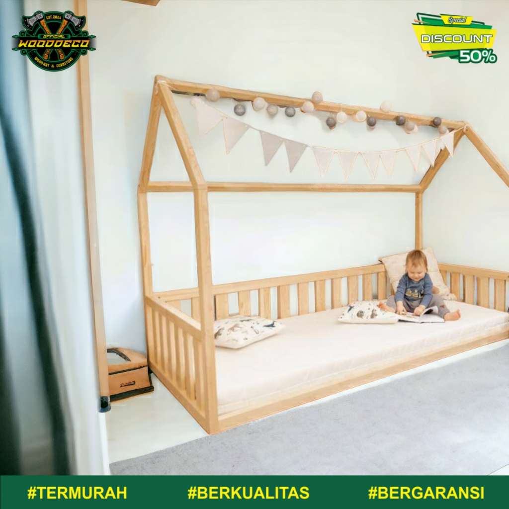 Dipan Anak Dipan Tempat Tidur Kayu Divan Alas Matras Kasur Minimalis / Alas Kasur Kayu / Dipan Kayu 