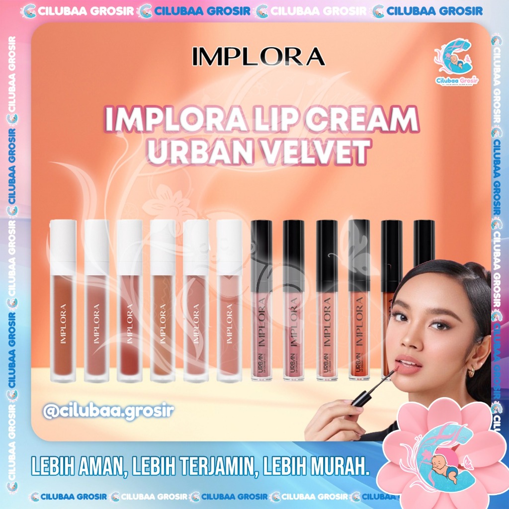 IMPLORA Urban Matte Lip Cream Velvet Lip || Implora Lip Cream Lipstick || Lip Cream Urban || Lip Vel