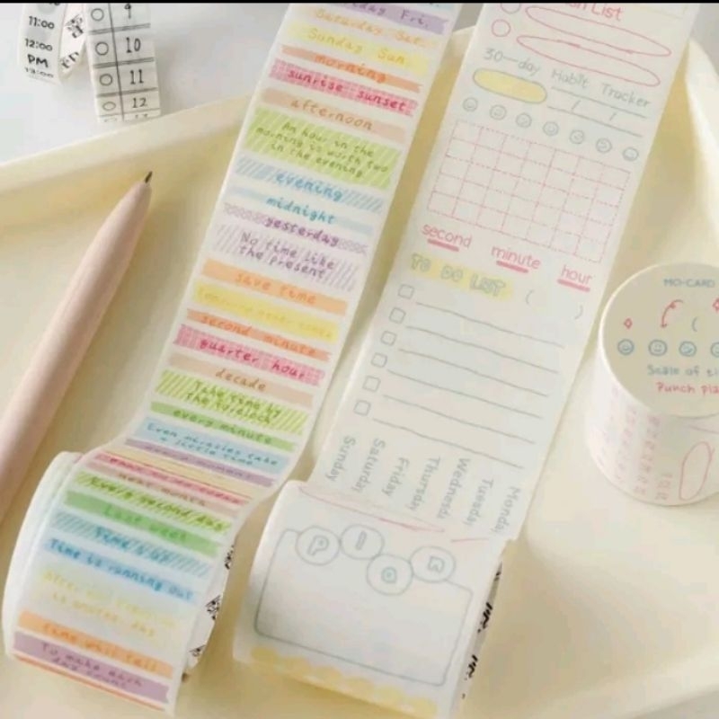 

35 cm strip sticker bahan washi bujo tape deco