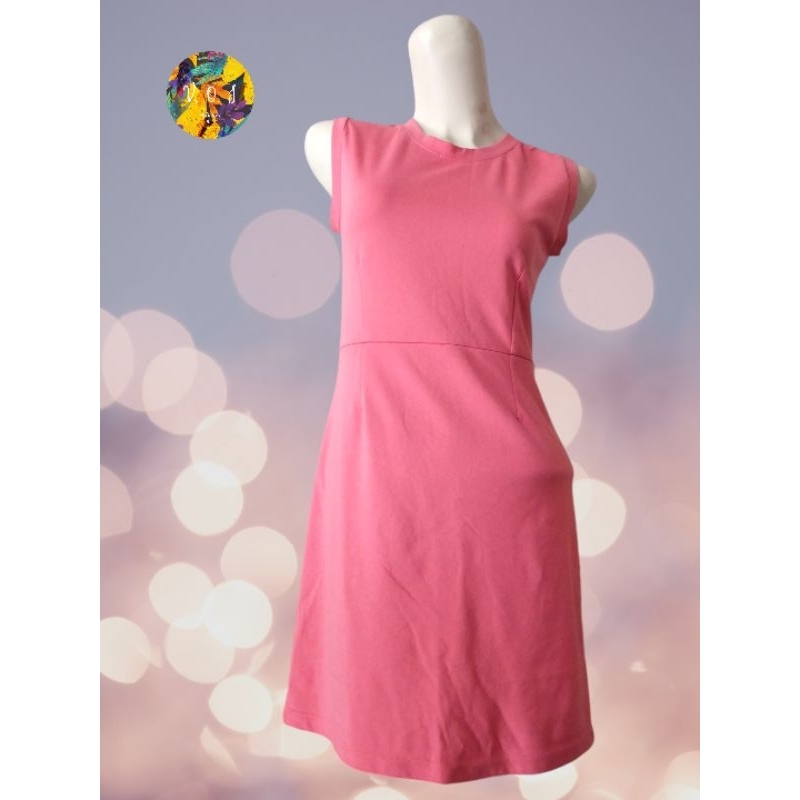 Dress kaos pink remaja wanita ukuran xs to s kecil