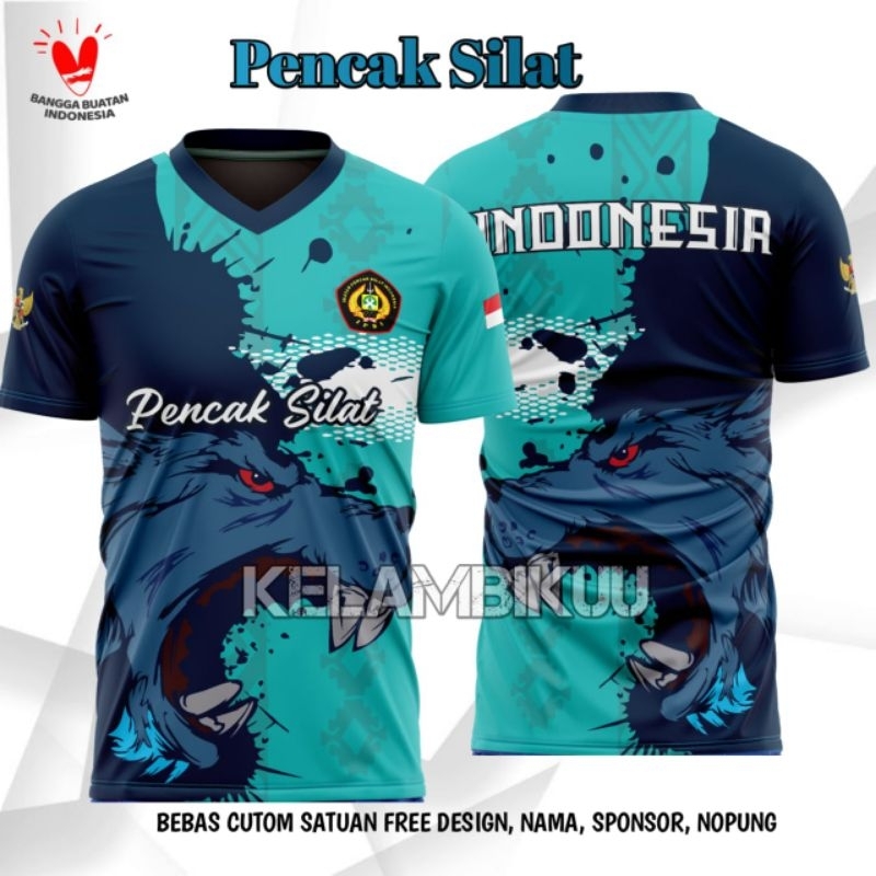 JERSEY PENCAK SILAT PRINTING TERBARU/BAJU KAOS PENCAK SILAT CUSTOM/BAJU KAOS SILAT MURAH/JERSEY PENC