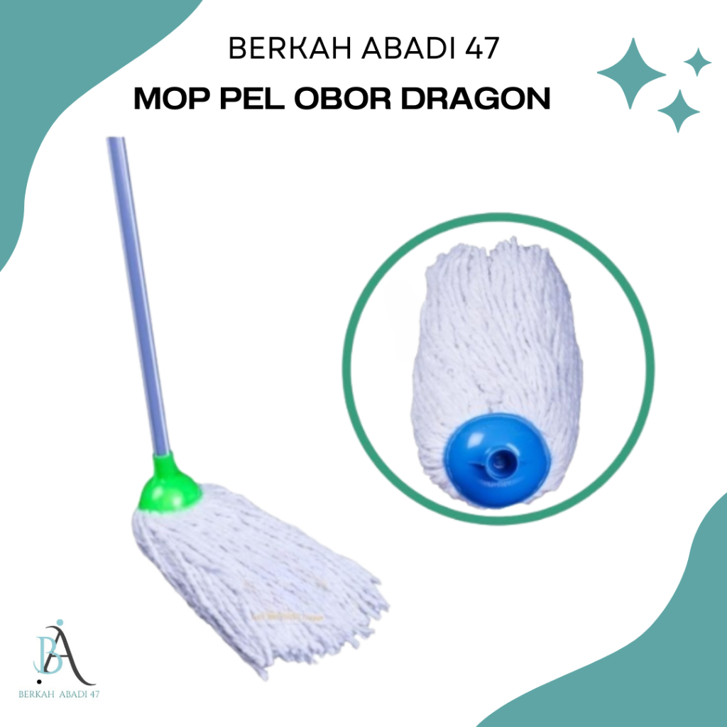 Dragon Mop Pel Obor Plastik Alat Pel Lantai Dragon/ Kain Pel Lantai Dragon/ PeL Lantai 1 Set