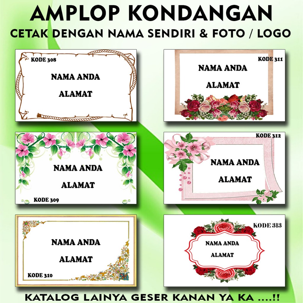 

Amplop kondangan motif isi 10 lembar