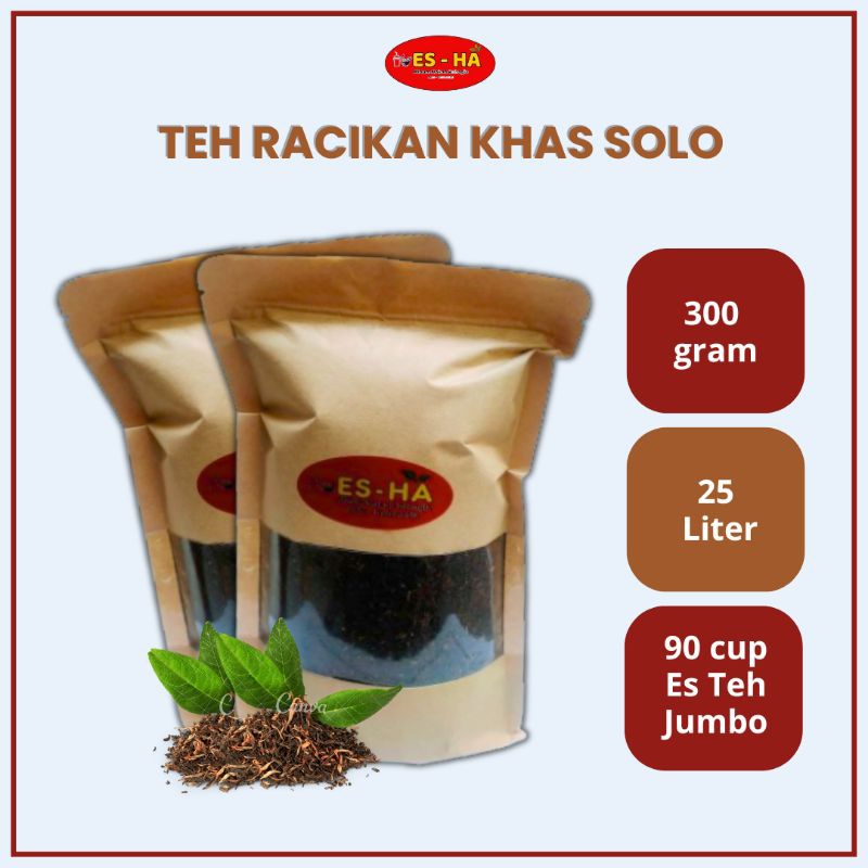 

[TWIN PACK] Teh Tubruk Racikan Khas Solo ES-HA 300 Gram 2 pcs