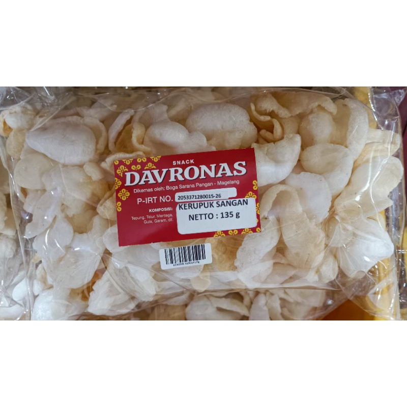 

Kerupuk Sangan Davronas 135gr Camilan oleh-oleh khas Jogja Magelang Semarang Jateng DIY