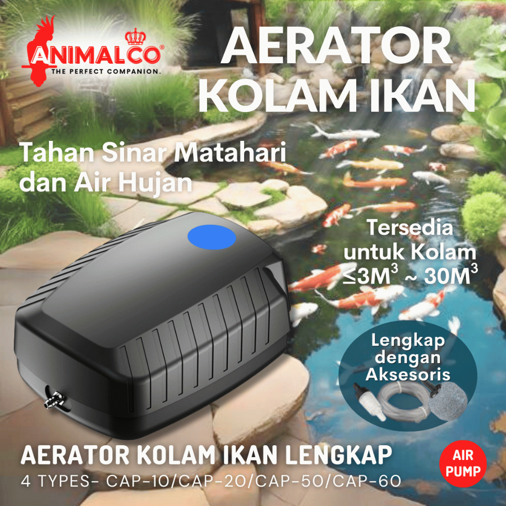 Aerator Kolam Air Pump Mesin Pompa Udara Waterproof Airator Gelembung Oksigen Aquarium Ikan Nila Koi