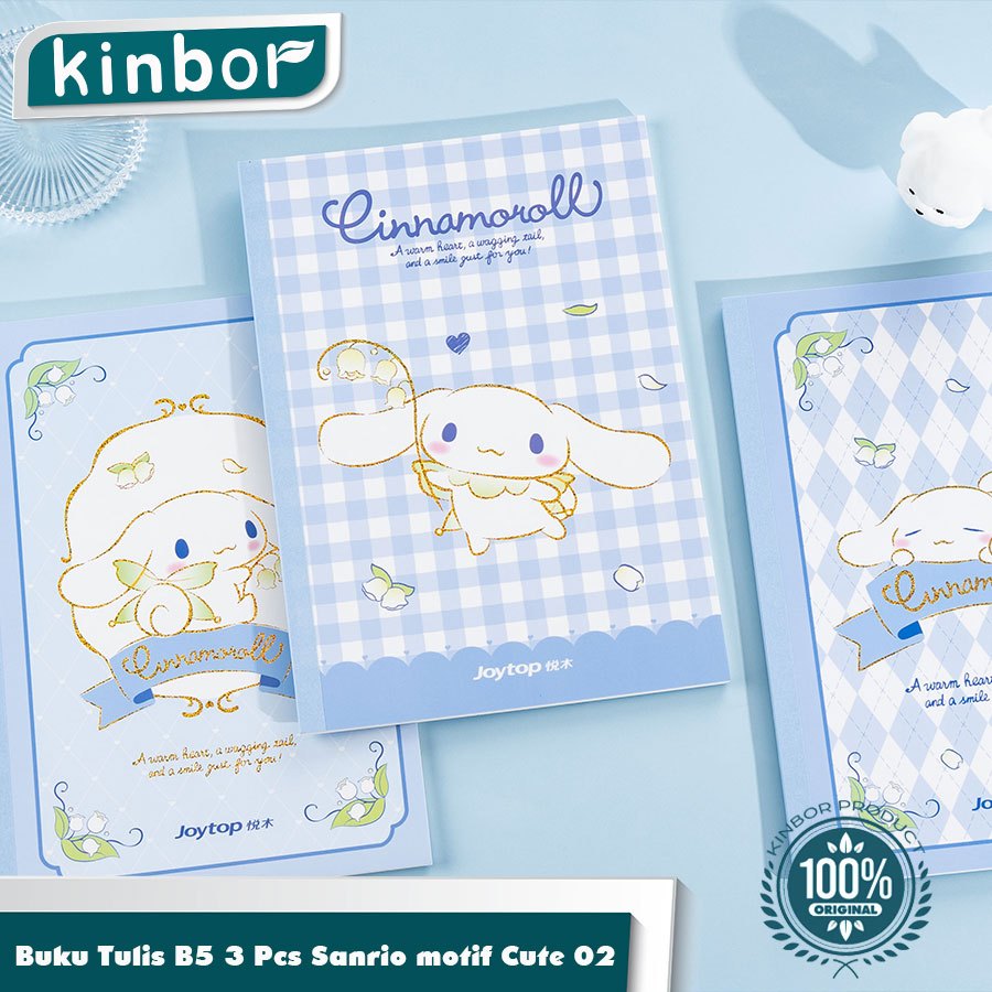 

3PCS Buku Catatan Sekolah B5 Sanrio/ Buku Tulis Notebook Kuromi Cinamoroll Melody