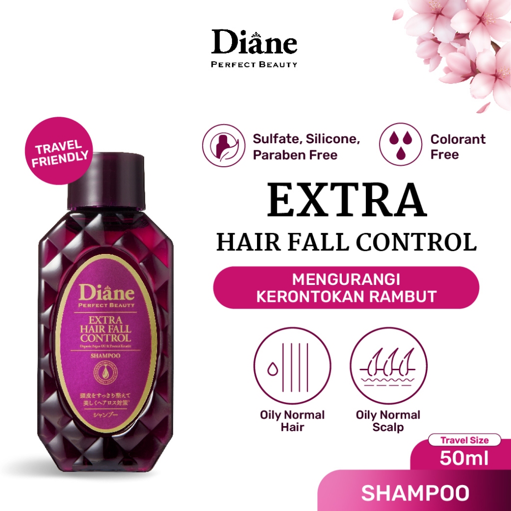 Diane Extra Hair Fall Control Shampoo 50ml (Travel Size) - Made In Japan