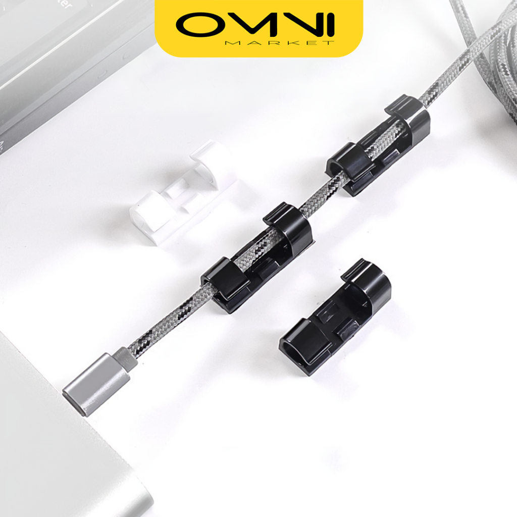 20PCS Klip kabel Tempel Perapih Kabel Serbaguna Clip Cable Organizer Tanpa Paku AH110