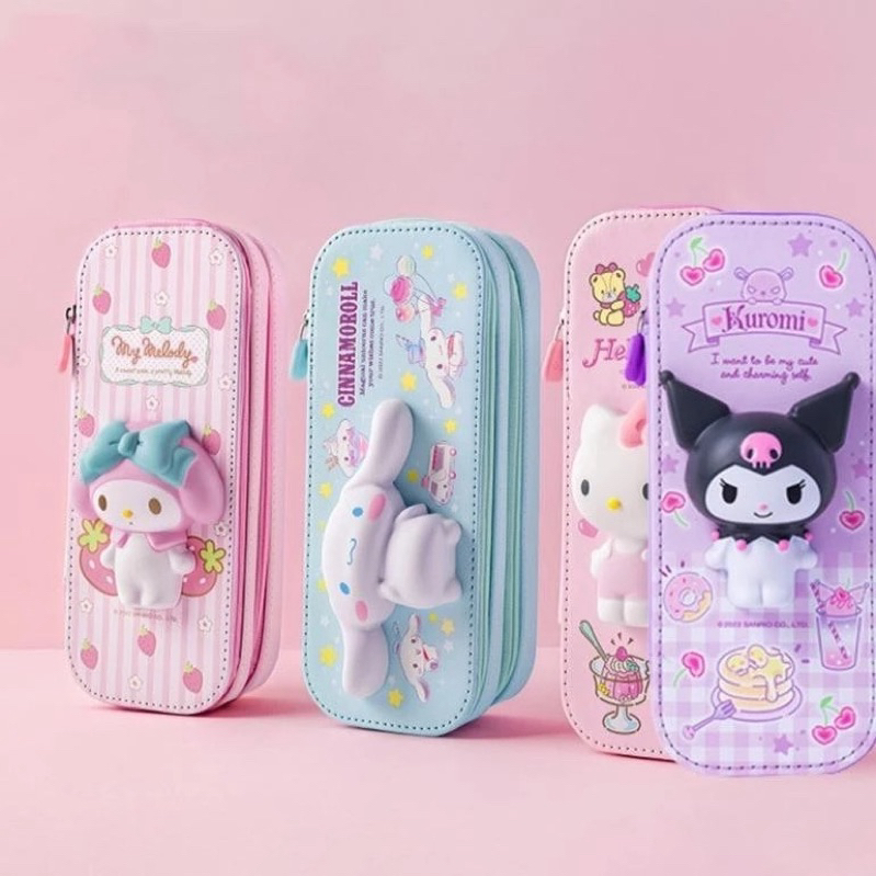 

TEMPAT PENSIL 3D SQUISHY SANRIO PENCIL CASE CINNAMOROLL KUROMI MELODY Sanrio Tempat Alat Tulis Sanrio Pen Holder Sanrio