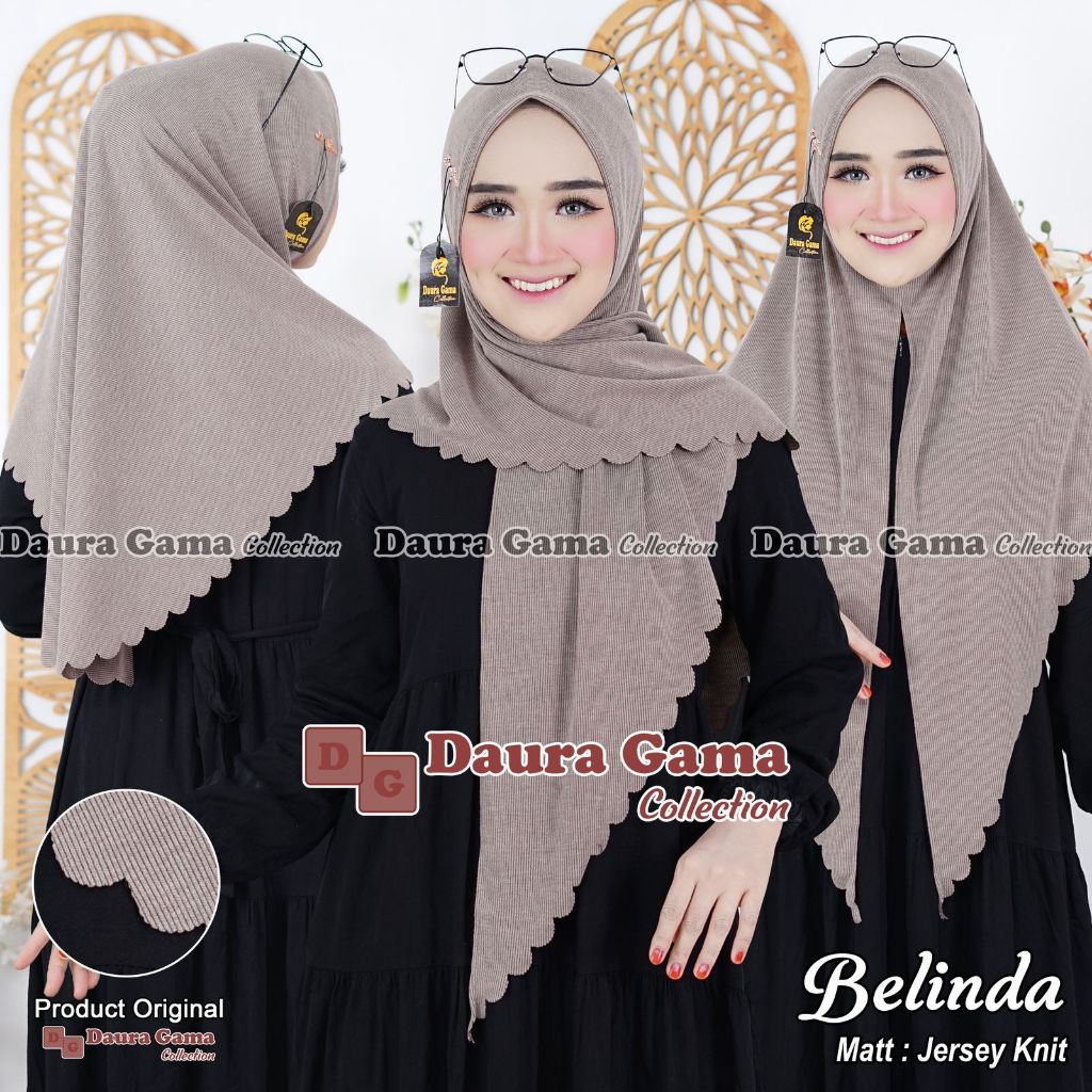 Hijab instan Belinda original Dauragama (Bahan jersey knit)