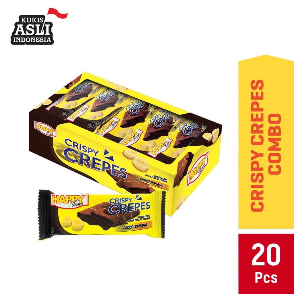 

Happy Time Crispy Crepes Snack Choco Banana Isi 20 x 10gr
