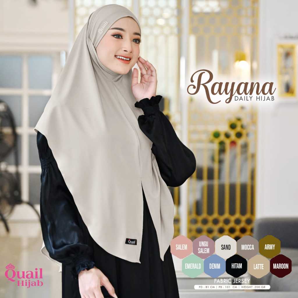 Rayana Daily Hijab Quail Original Quail Hijab Jersey Quail Rayana Quail