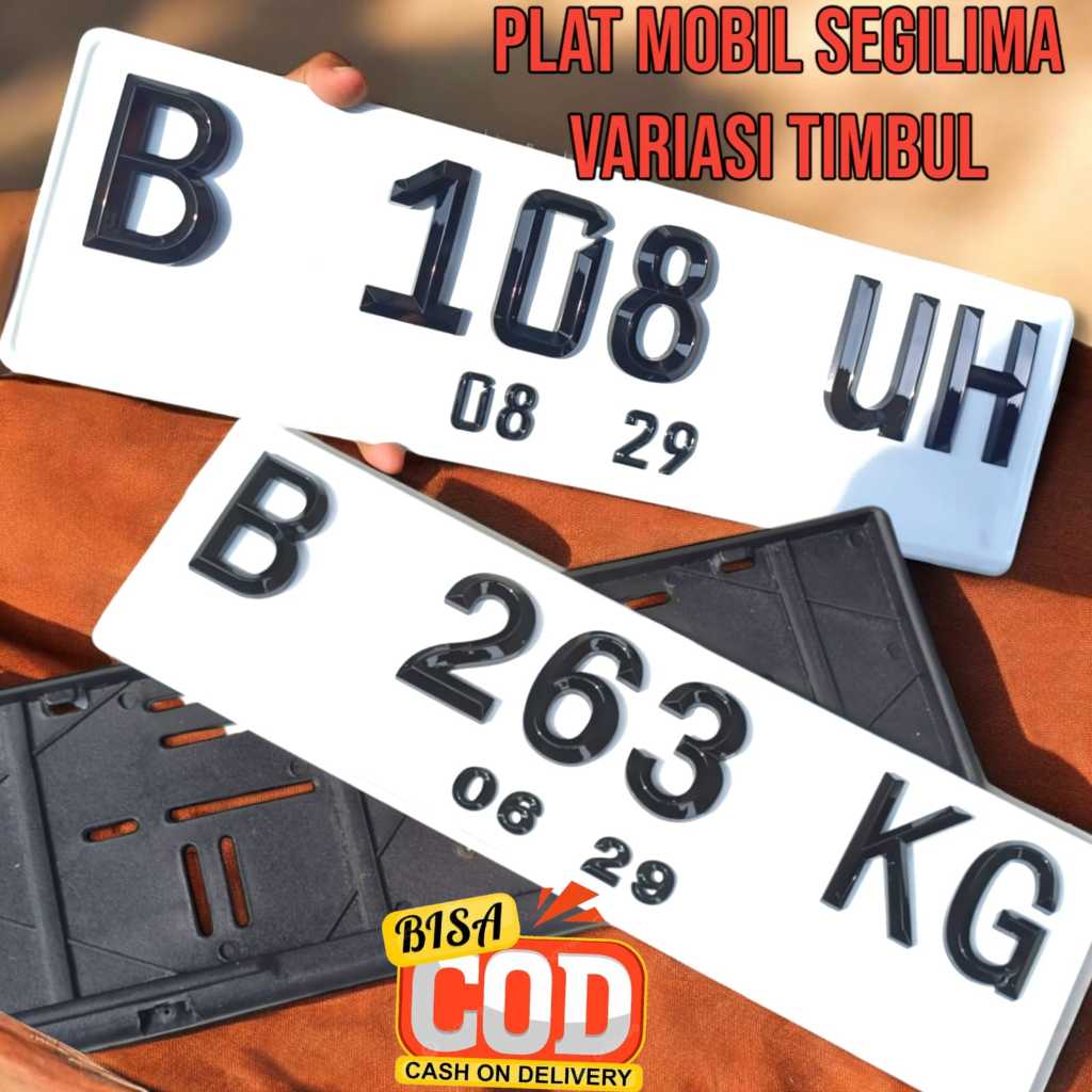 Plat Nomor Mobil Timbul Segilima Varian Plat Nomor Timbul 3D Free Caver