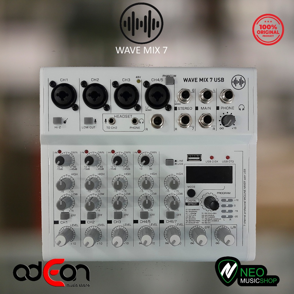 WAVE MIX7USB MIX 7 USB Mini Mixer With USB Audio Interface