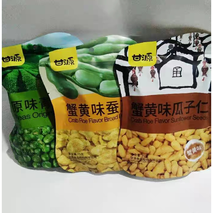 

甘源 瓜子仁 Sunflower Seeds 蚕豆Broad Beans 青豌豆 Green Peas Gan Yuan 75g (isi 6 Sachet kecil) Expdate Desember 2025