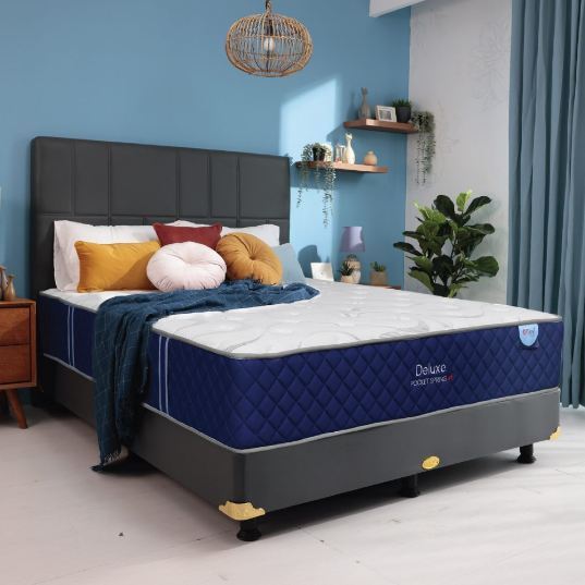 (KHUSUS AREA SURABAYA, SIDOARJO, GRESIK) Kasur Springbed Central Deluxe Pocket Spring Ukuran 90/100/