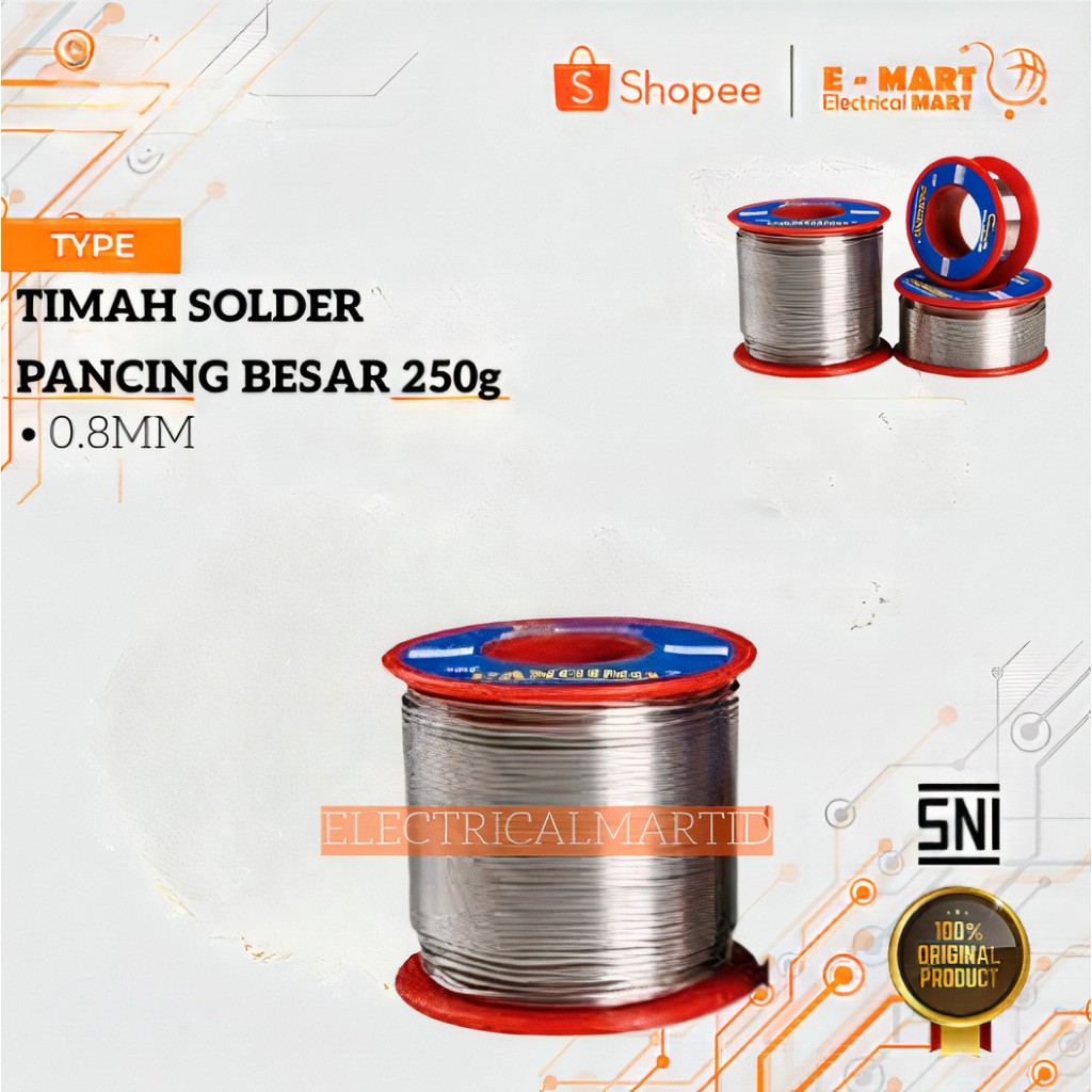 Timah Solder PANCING 0.8mm 250g / TImah Solder ROLL BESAR
