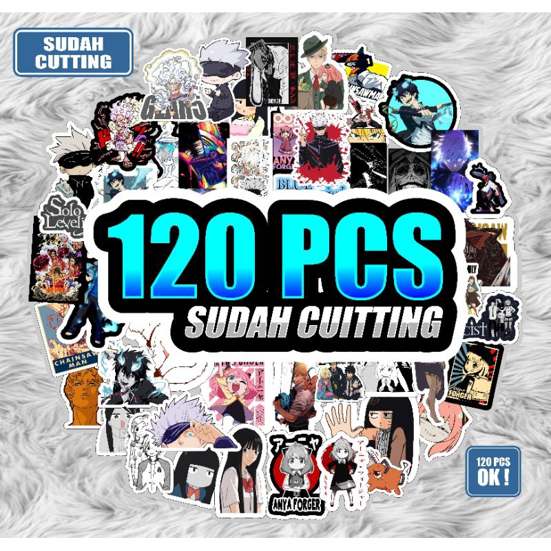 

Stiker pack anime isi 120pcs sudah cutting vynil anti air