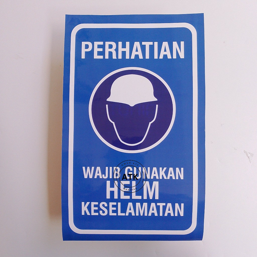 

Stiker Wajib Gunakan Helm Keselamatan - Stiker Vinyl