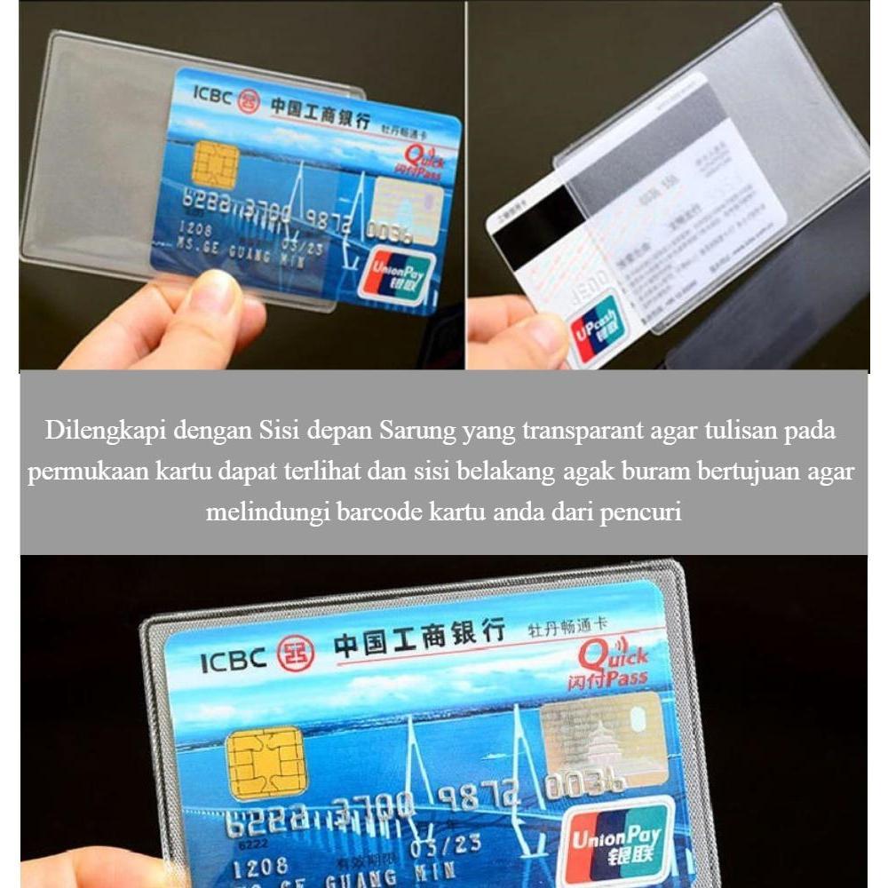 

Mika Plastik PELINDUNG KARTU ATM KTP SIM Id Card E Money E Toll Name Tag Slot Card Pastic Clear Bening Transparent Anti Gores Kartu Tebal Cover Organizer Sampul Pelindung Serbaguna Sarung Plastik Kartu Matte Doff Anti Minyak Murah Bagus