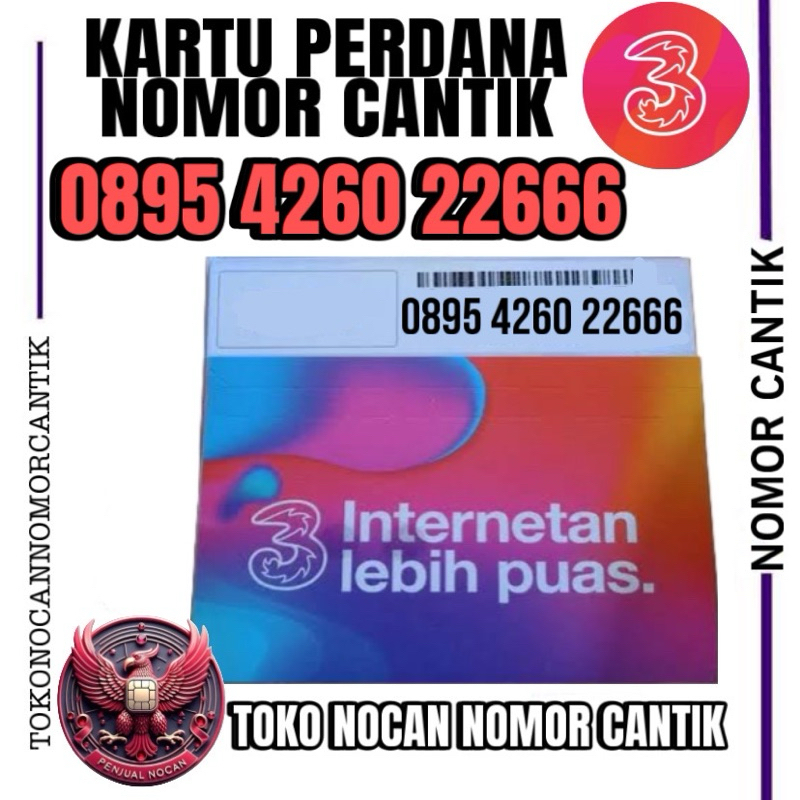 KARTU PERDANA NOMOR CANTIK TRI